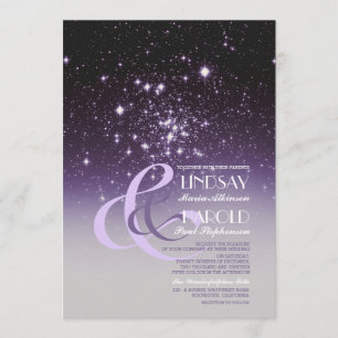 Night Sky Stars Romantische Hochzeitseinladungen Einladung
