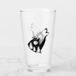 Night Sky Wilderness Howling Wolf Glas