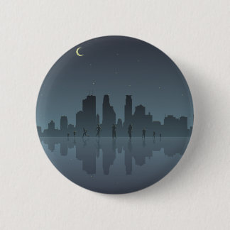 Night Skyline & Silhouetten Button