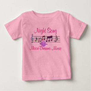 Night Song Pink Baby Tutu Bodysuit Baby T-shirt