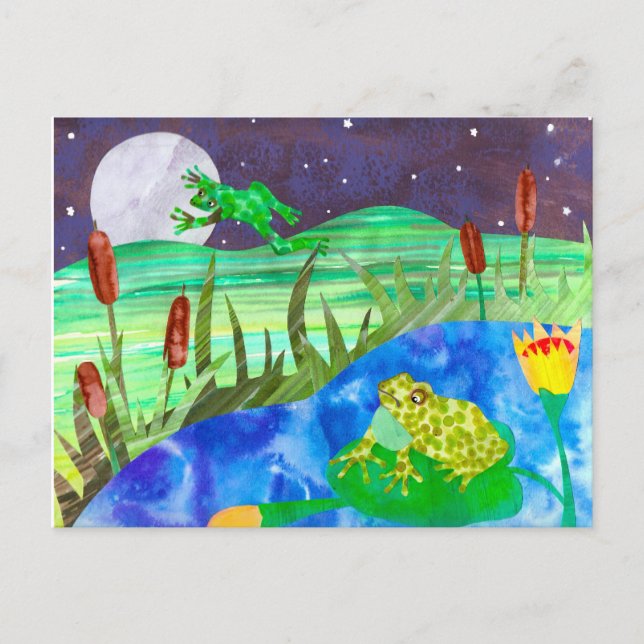 Night Songs Frogs Postkarte (Vorderseite)