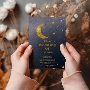 Night Star Sky Celestial Galaxy Wedding Einladung