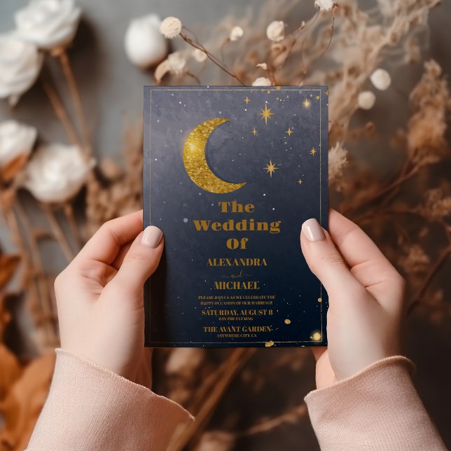 Night Star Sky Celestial Galaxy Wedding Einladung (Von Creator hochgeladen)