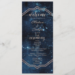 Night Star Sky Celestial Galaxy Wedding Program Programm