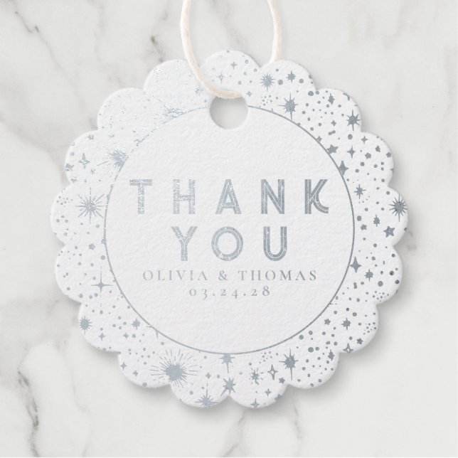 Night Stars Celestial Mystical Danke Geschenkanhänger (Vorderseite)