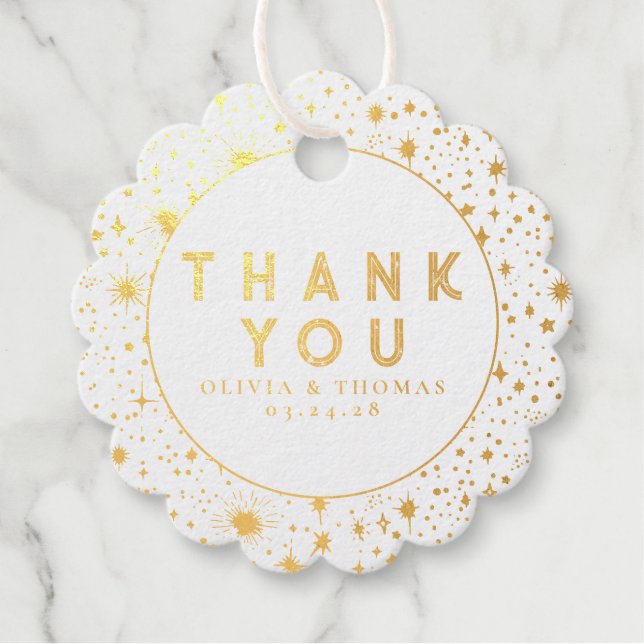 Night Stars Celestial Mystical Danke Geschenkanhänger (Vorderseite)