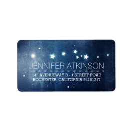 Night Stars Romantische Marine Adressaufkleber