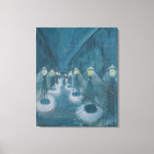 Night Street (Street by Night) (1922) Walter Grama Leinwanddruck