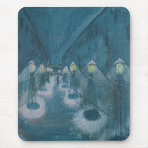 Night Street (Street by Night) (1922) Walter Grama Mousepad