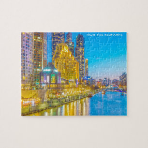 Night Time Melbourne Australien Puzzle