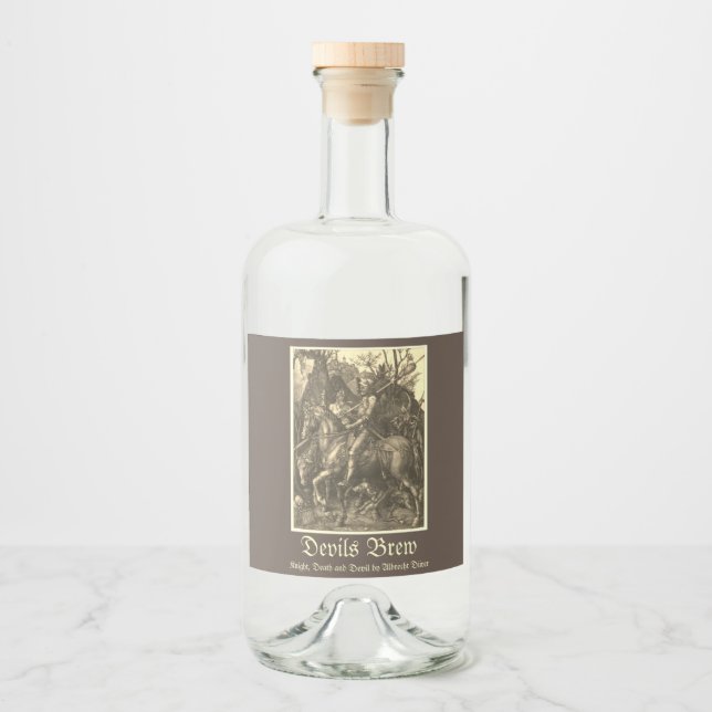 NIGHT, TOD UND DER FALL ALKOHOLFLASCHENETIKETT (Vorderseite)