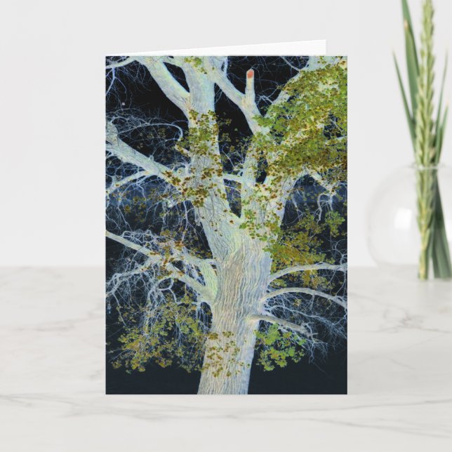 "Night Tree" Digitales Bild von Tree & Sky Karte (Vorderseite)