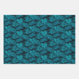 Night Tropical Palm Blätter