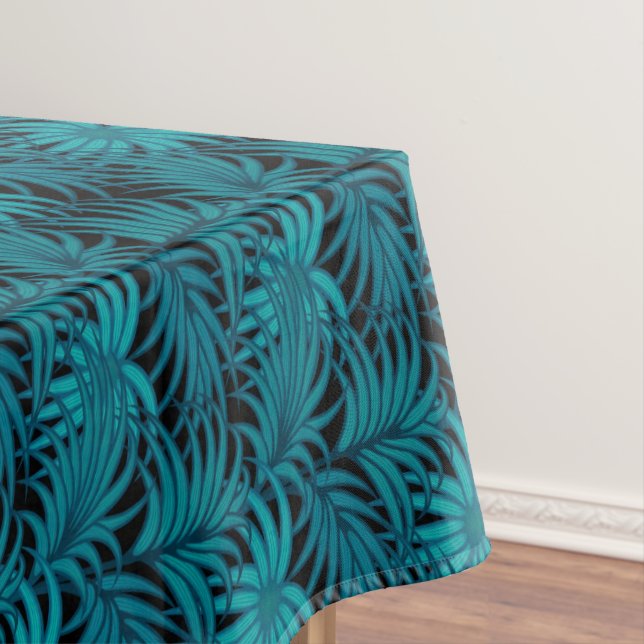 Night Tropical Palm Blätter Tischdecke (Beispiel)