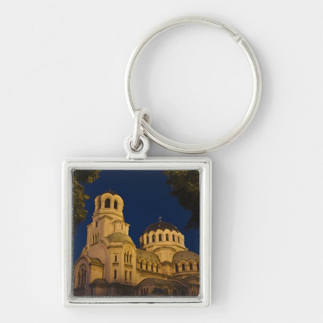 Night view mit Alexander Nevski Kathedrale Schlüsselanhänger (Vorne)