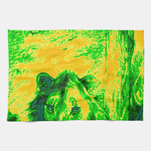 Night Vision Lion Art Fluorescent Print Küchentuch