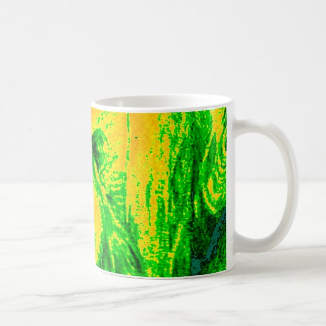Night Vision Lion Art Fluorescent Print Tasse (Rechts)