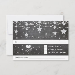 Night Wedding Under the Stars UAWG RSVP Karte