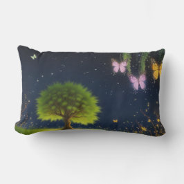 Night Willow Tree w/ die Schmetterlinge und Glühwü Lendenkissen