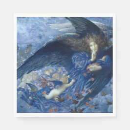 Night with her Train of Stars (Angel with Cherubs) Serviette