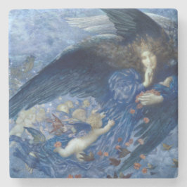 Night with her Train of Stars (Angel with Cherubs) Steinuntersetzer