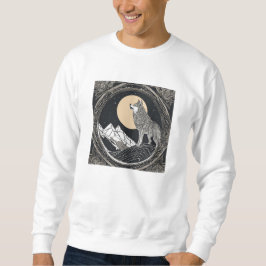 Night Wolf Howl - Mondlicht & Waldästhetik Sweatshirt