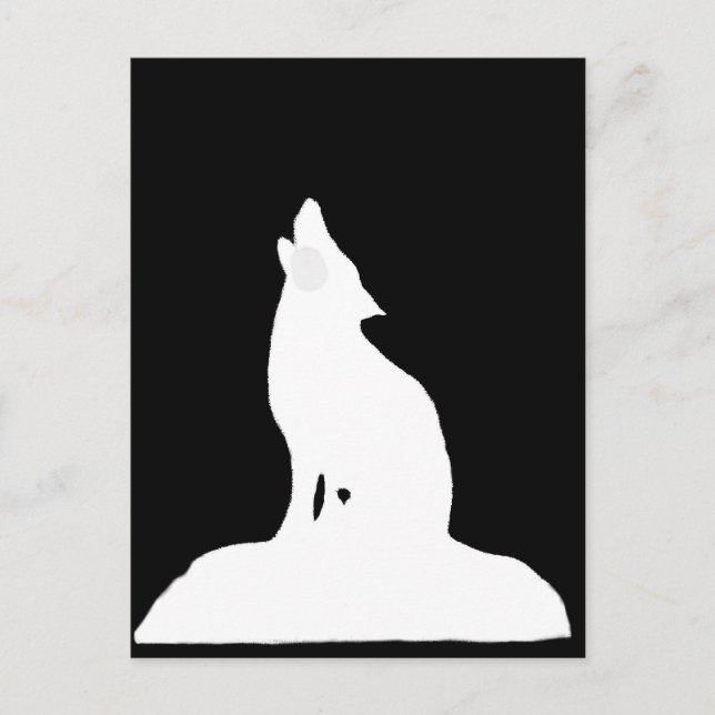 NIGHT WOLF POSTKARTE (Vorderseite)