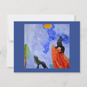 Night Wolves Zauber-Postkarte