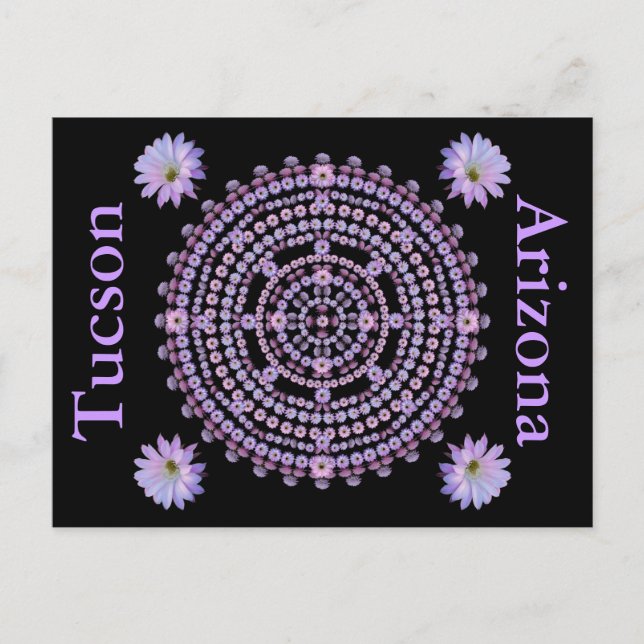 Nightbloming Mandala Postcard Postkarte (Vorderseite)