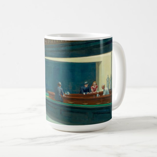 Nighthawks 1942 von Edward Hopper Kaffeetasse (VorderseiteRechts)