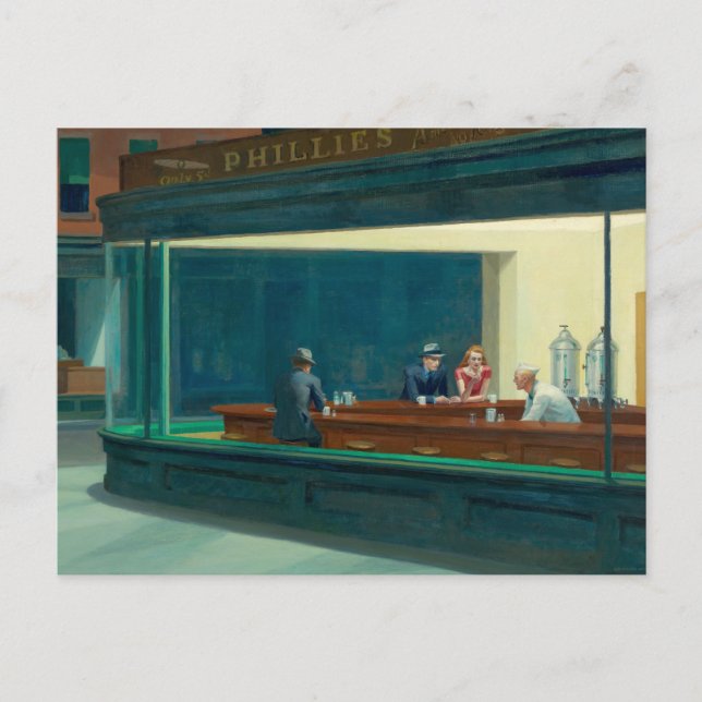 Nighthawks 1942 von Edward Hopper Postkarte (Vorderseite)