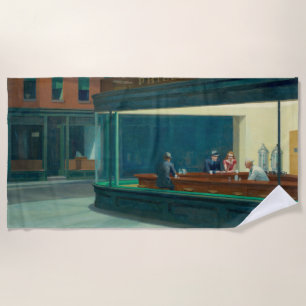 Nighthawks 1942 von Edward Hopper Strandtuch