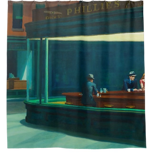 Nighthawks Edward Hopper Duschvorhang (Vorderseite)