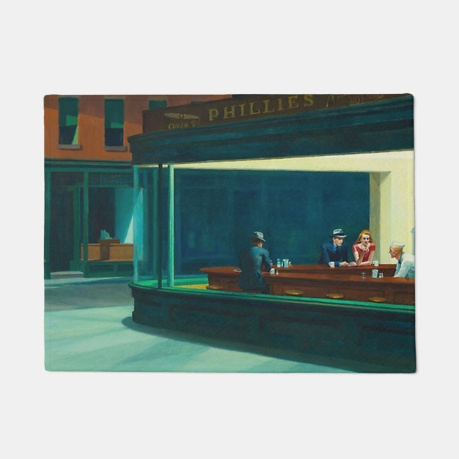Nighthawks Edward Hopper Fußmatte (Vorderseite)