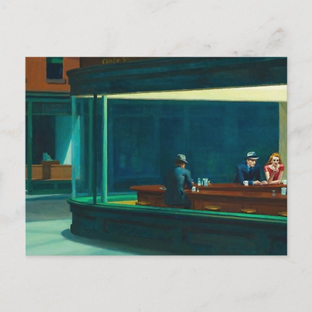 Nighthawks Edward Hopper Postkarte (Vorderseite)