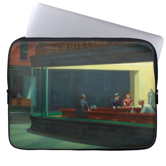 Nighthawks-Gemälde von Edward Hopper  Laptopschutzhülle (Vorderseite)