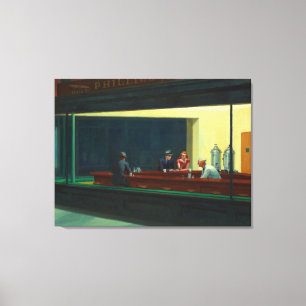 Nighthawks Gemälde von Edward Hopper Leinwanddruck