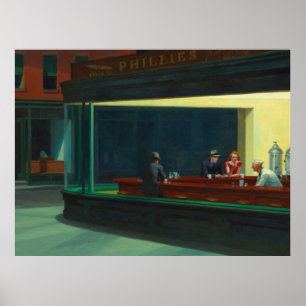 Nighthawks Gemälde von Edward Hopper Poster