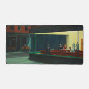 Nighthawks Gemälde von Edward Hopper Schreibtischunterlage