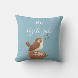 Nightingale • Fügen Sie Ihren Namen Cute Alphabet Kissen