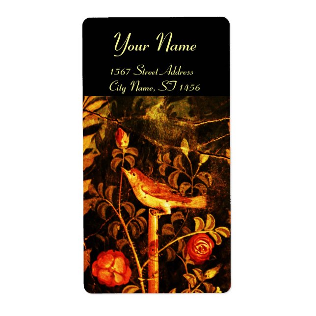 NIGHTINGALE MIT ROSE MONOGRAMM, Rot-Schwarz-Gelb (Vorne)