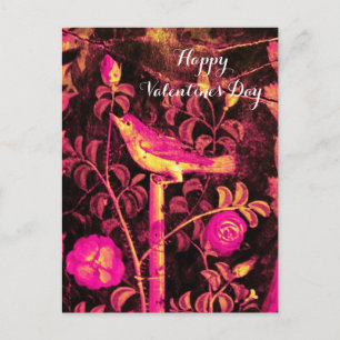 NIGHTINGALE MIT ROSE Valentinstag Feiertagspostkarte