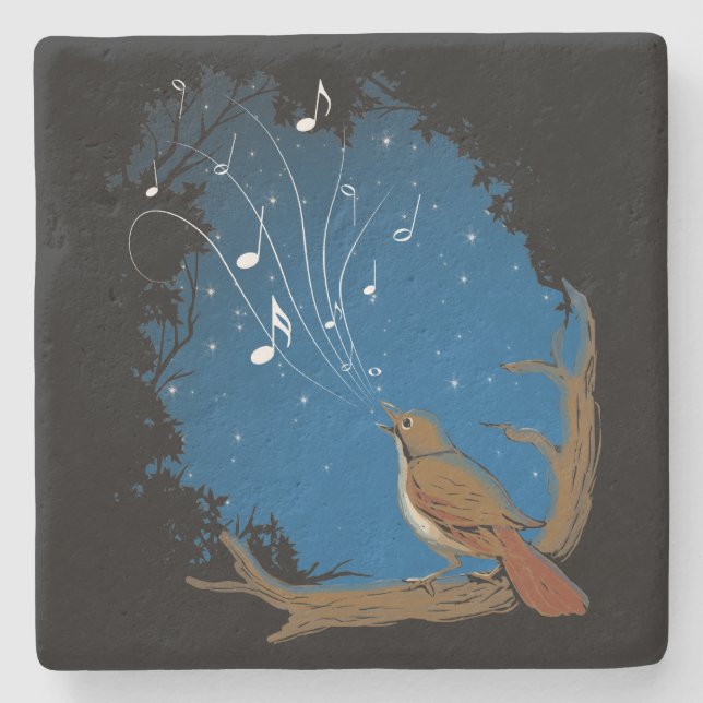 Nightingale Song Steinuntersetzer (Vorderseite)