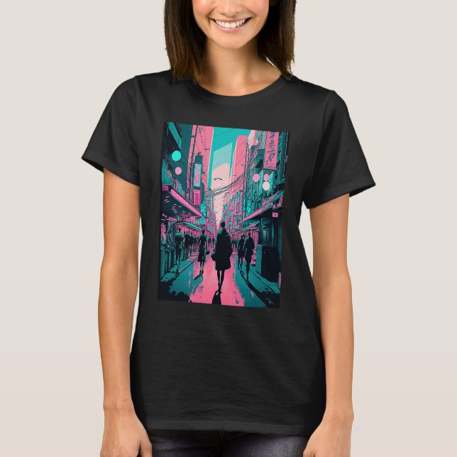Nightlife in Tokyo T-Shirt (Vorderseite)