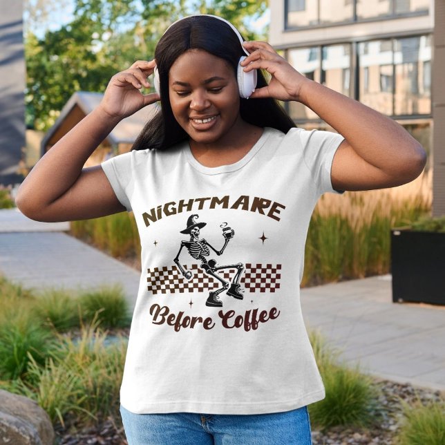 Nightmare Before Coffee - Funny Caffeine Lover T-Shirt (Nightmare Before Coffee – Funny Caffeine Lover T-Shirt)