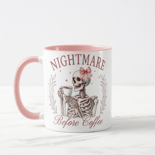 Nightmare Before Coffee Skeleton Tasse - Funny Cof (Links)