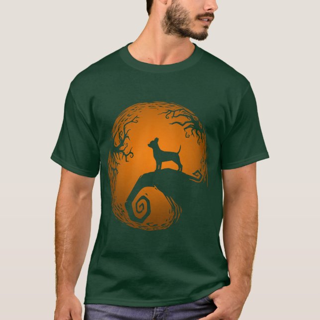 Nightmare Before Halloween Dog retro T-Shirt (Vorderseite)