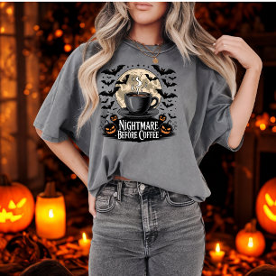 Nightmare vor dem Kaffee Spooker Herbstkaffee Love T-Shirt