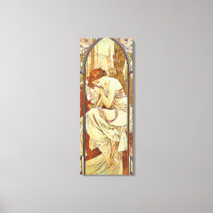 Night's Erholung Vintag Nouveau by Alphonse Mucha Leinwanddruck