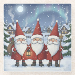 Nighttime Norway Nisse, Coaster Glasuntersetzer